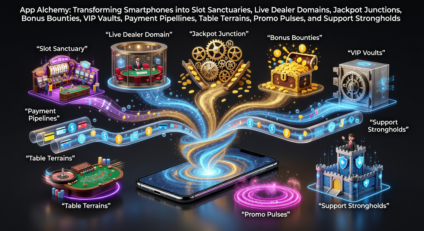 Vibrant smartphone screen displaying a cascade of colorful slot reels, jackpot meters glowing brightly, and live dealer streams in split-view, capturing the essence of mobile casino transformation
