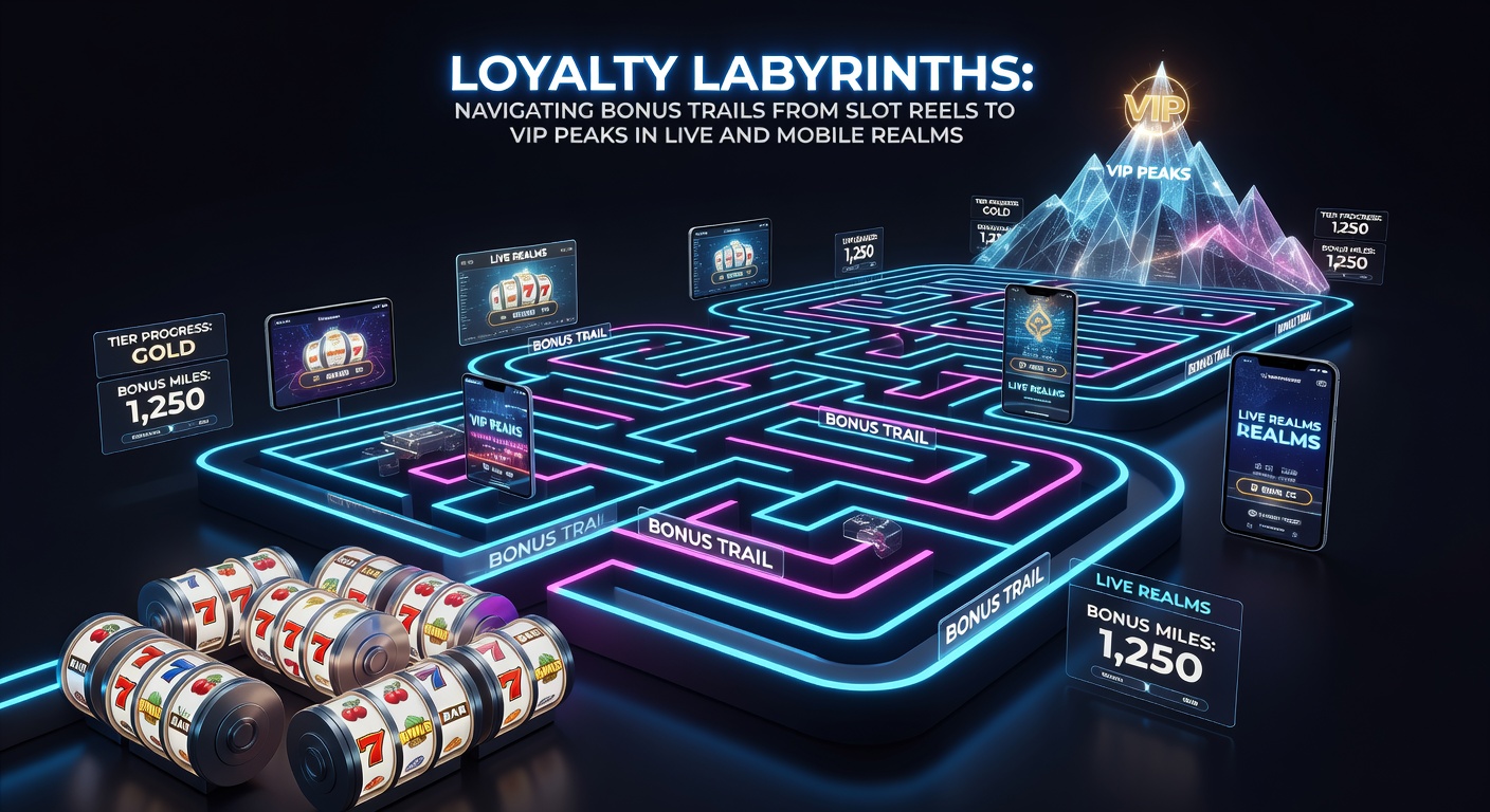 Dynamic graphic showing loyalty points flowing from slot machines to live blackjack tables, roulette wheels, and VIP lounges with bonus multipliers glowing along the path